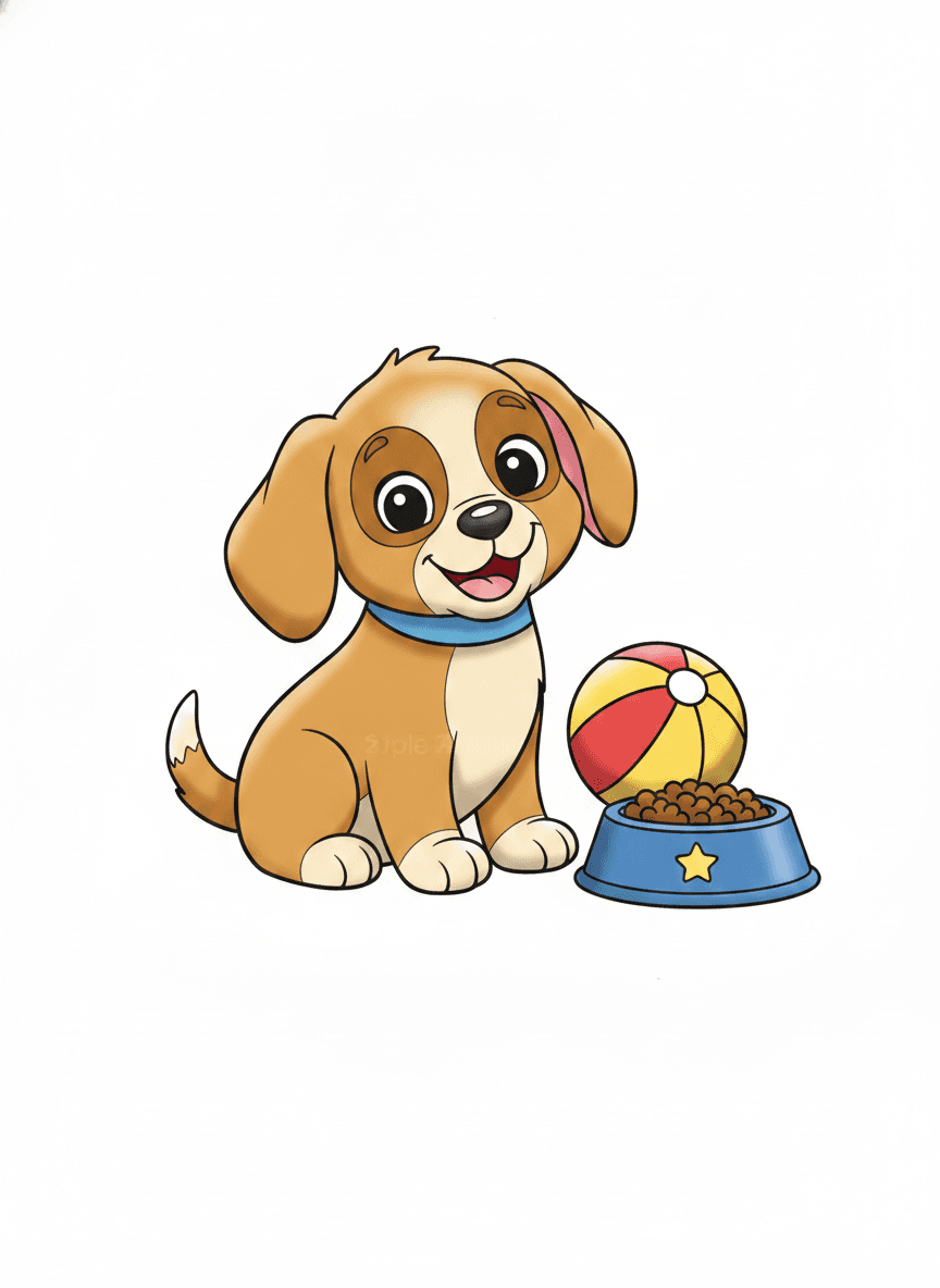 Playful Puppy — colored example